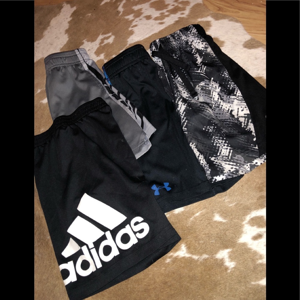 Boys 5/6 gym shorts. Under Armour Adidas Old Navy
